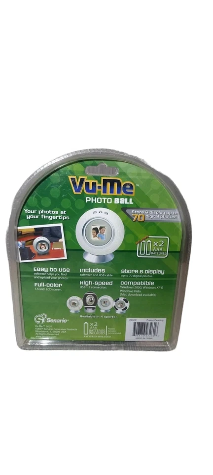 Vu-Me Golf Ball Digital Photo Frame Display Captures 70 Digital Photos Gift - Image 3 of 4