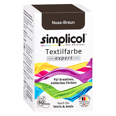 SIMPLICOL textile dye EXPERT NUT BROWN 150 g color also for wool & silk