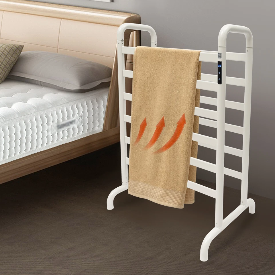 White TS03-6080 Space Aluminum Electric Heater Towel Holder 180W - Image 3 of 4