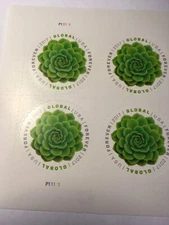 U S Global Forever Stamp Plate Block SC 5198 Echeveria PL P11111 MNH