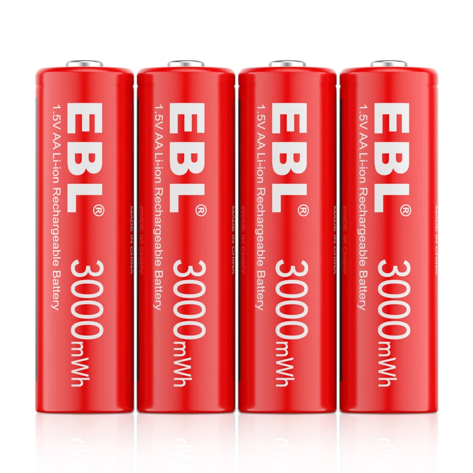 EBL 1,5V wiederaufladbare AA AAA Lithium Li Ionen Batterien /Akkus ladegerät DE - Bild 4 von 4