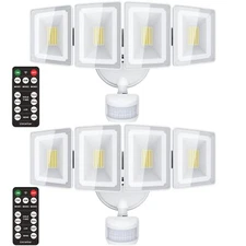 100w 10000lm Led Security Lights Motion Sensor Outdoor Light Remote Control 4 He