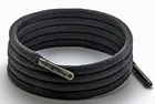 Black 4 mm wax cotton Shoe & Boot laces