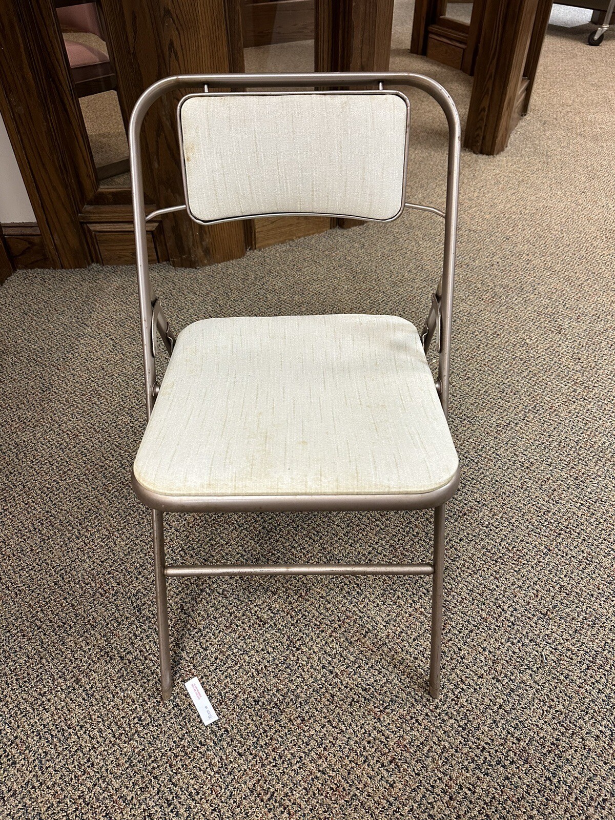 Vintage Set Of 4 Mid Century Modern Samsonite Folding Metal Chairs Gray