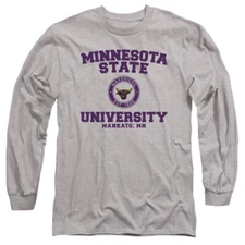 Minnesota State Adult Long Sleeve T-Shirt Circle Logo, Athletic Heather, S-3XL
