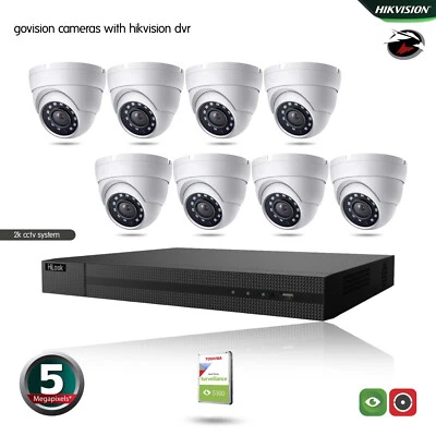 HIKVISION HILOOK DVR - GOVISION CAMERA HIKVISION HILOOK CCTV HD 1080P 5MP NIGHT VISION OUTDOOR HOME SECURITY SYSTEM KIT