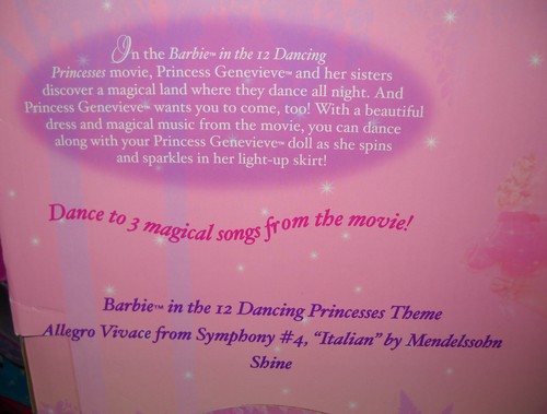 #4671 NRFB Mattel 12 Dancing Princesses Barbie as Princess Genevieve Giftset - Picture 9 of 9