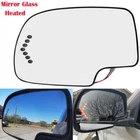 Heated LED Turn Signal Driver Side LH View Mirror Glass For 2003-07 Chevy GMC UO