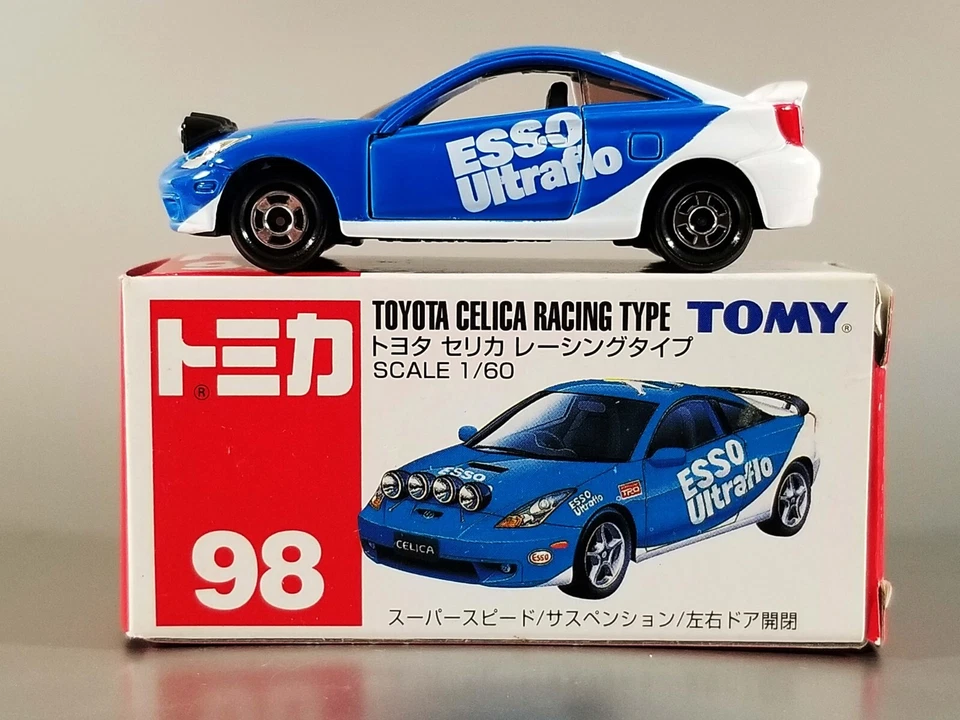 TOMY Tomica Toyota Celica Racing Type w/ Decal Sheet / #98-96 / Opening Doors - Image 2 of 4