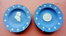 NUOVO x 2 PIATTI IN LEGNO DI CONIGLIO PENSILVANIA SIGILLO & FRANKLIN DIASPRO CAMMEO APPENDIABITI DA PARETE