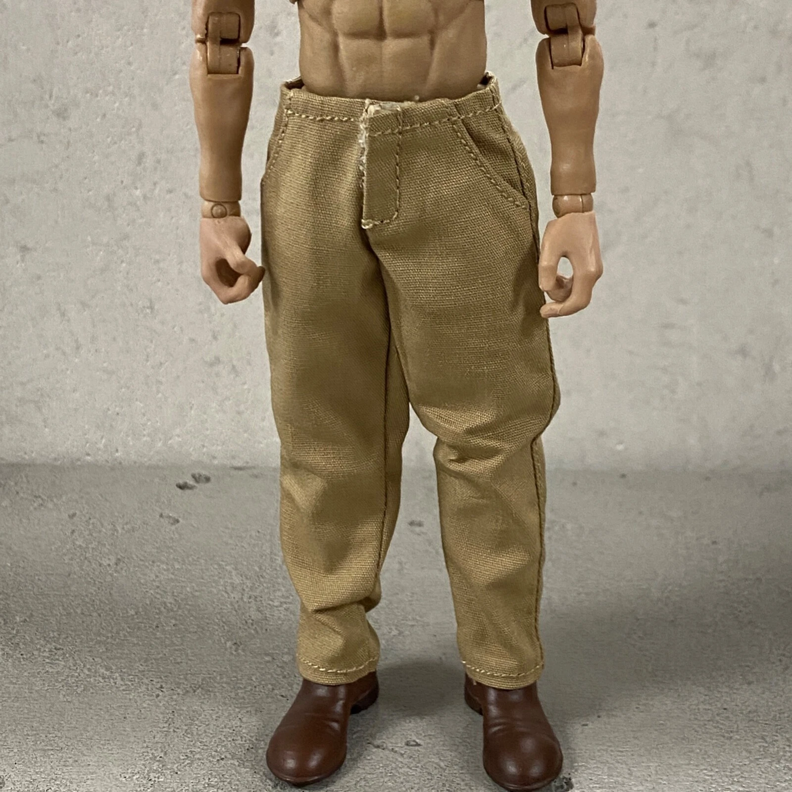 MO-RXPT-KAH: 1/12 Relax Fit Casual Pants for 6" slim figure body - Khaki - product detail image 3