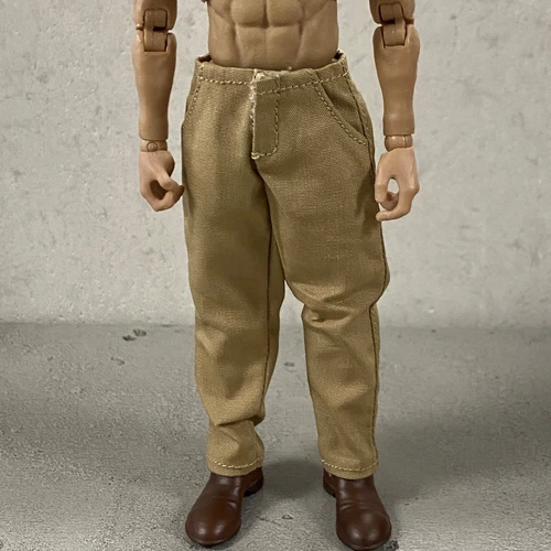 MO-RXPT-KAH: 1/12 Relax Fit Casual Pants for 6" slim figure body - Khaki image 3