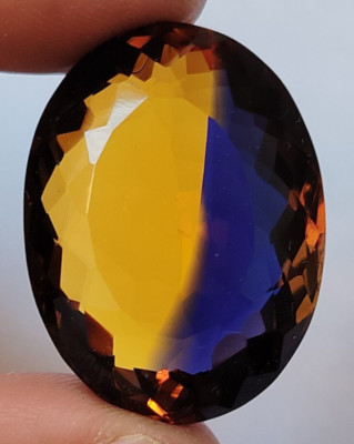 AAA+ Large Ametrin 75,60 Ct. Facettierter loser Edelstein im Ovalschliff Gesc...
