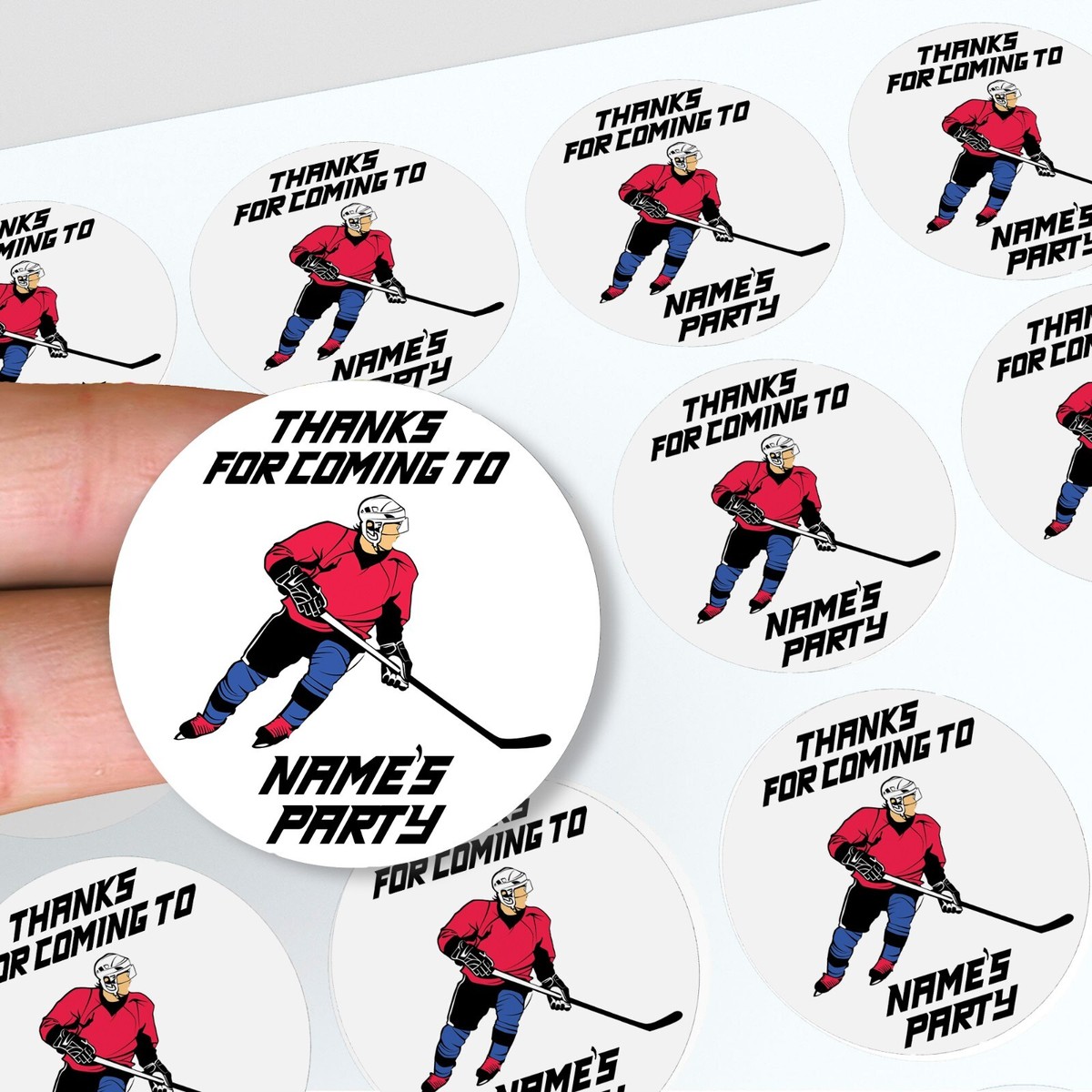 Personalised 'Thank You For Coming To My Party' Stickers For Party Bags, Cones & Boxes (Multicolour) - View #2