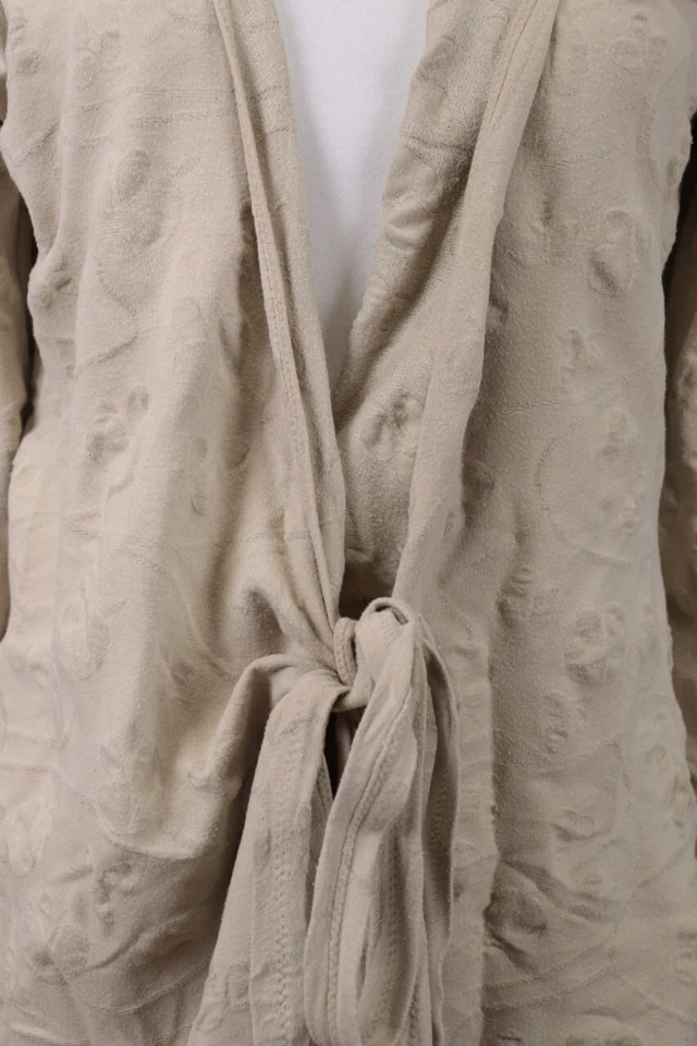 Cárdigan Suéter Gudrun Sjoden Beige Floral Lagelook Cordón Envoltura Talla L Foto 4 de 4