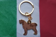 Italian Spinone Enamel Keyring