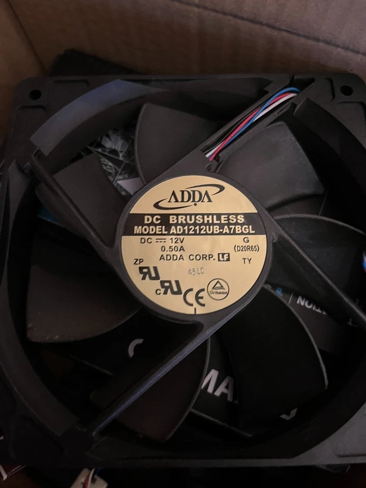 120mmx25mm Case Fan, 4-pin PWM 12V DC brushless 2500RPM ADDA AD1212UB-A7BGL - Image 1 of 1