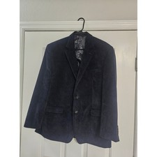 Ralph Ralph Lauren Corduroy Sport Coat Blazer 44R Navy Dillard's Paisley Lined