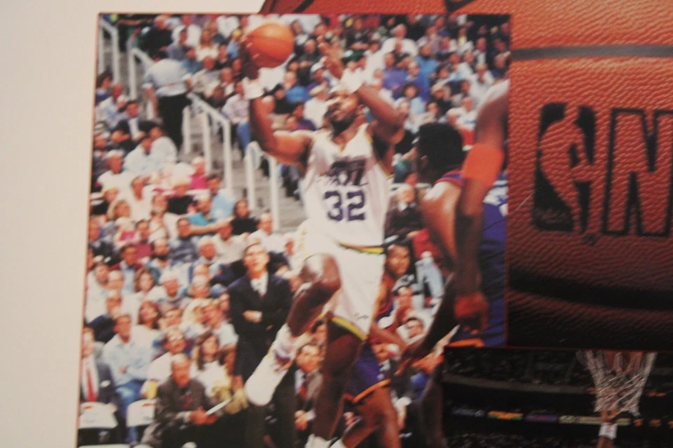 Vtg NBA 1992 Our Olympians Utah Jazz Karl Malone & John Stockton 16x22 Poster - Image 3 of 4