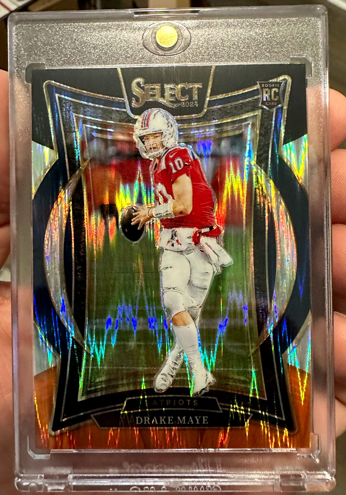 🔥2024 Panini Select - Concourse Drake Maye RC #27 Black & Orange Shock Prizm