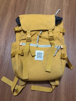 Topo Designs Rover Pack Classic Canvas Backpack In Yellow