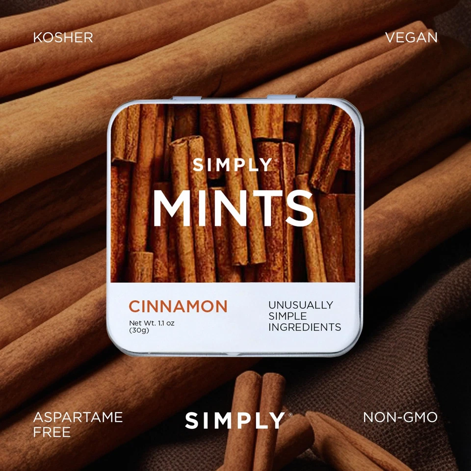 Cinnamon Breath Mints | Pack of 6 | Vegan, Non-GMO, Aspartame-Free - Image 4 of 4