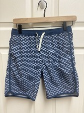 Fair Harbor Kids Boys Size XL 11-12 Anchor Swim Trunks Mist Seaview Lined