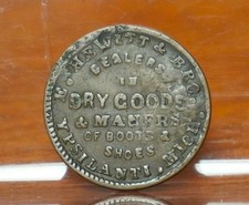 1864 E. HEWITT & BRO., DRY GOODS, YPSILANTI, MICHIGAN CIVIL WAR TOKEN