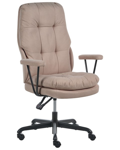 BüRostuhl Stoff Braun Drehbar HöHenverstellbar Neigbar Homeoffice Melocush-image