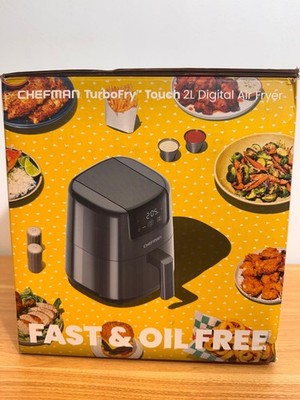 Chefman Heißluftfritteuse Grau Airfryer Digital Fritteuse Fettfrei Top