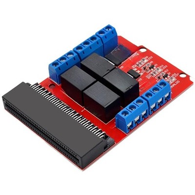 Relay Module Board 4 Channel 5V High-Level Trigger Red PCB for STEM Education
