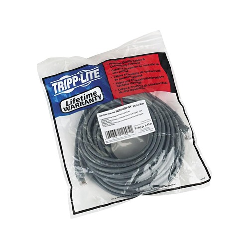 Tripp Lite Cat6 Gigabit Snagless Molded Patch Cable (RJ45 M/M) - Gray, 50-ft.... - Afbeelding 3 van 3