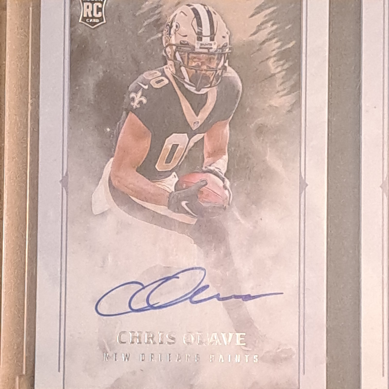 2022 PaniniOrigins CHRIS OLAVE Rookie Booklet On Card Patch Auto # 43/49  Saints view 4