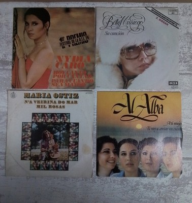 Lote 4 Vinilos Singles Betty Missiego Nydia Caro Maria Ostiz Al Alba Spain