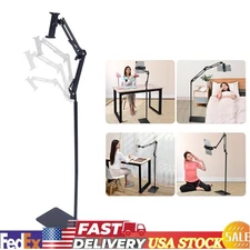 Universal 360° Tablet Holder Floor Stand Clamp Adjustable for 4-11in Phone iPad