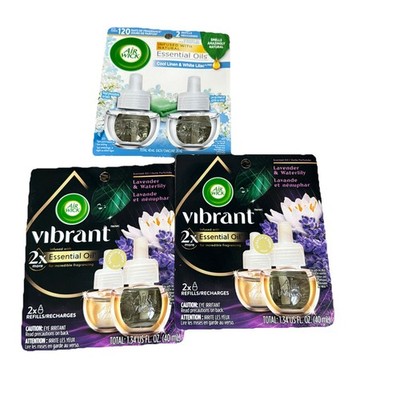 Air Wick Vibrant Plug In Scented Oil Refill, Lavender & Waterlily/Cool linen