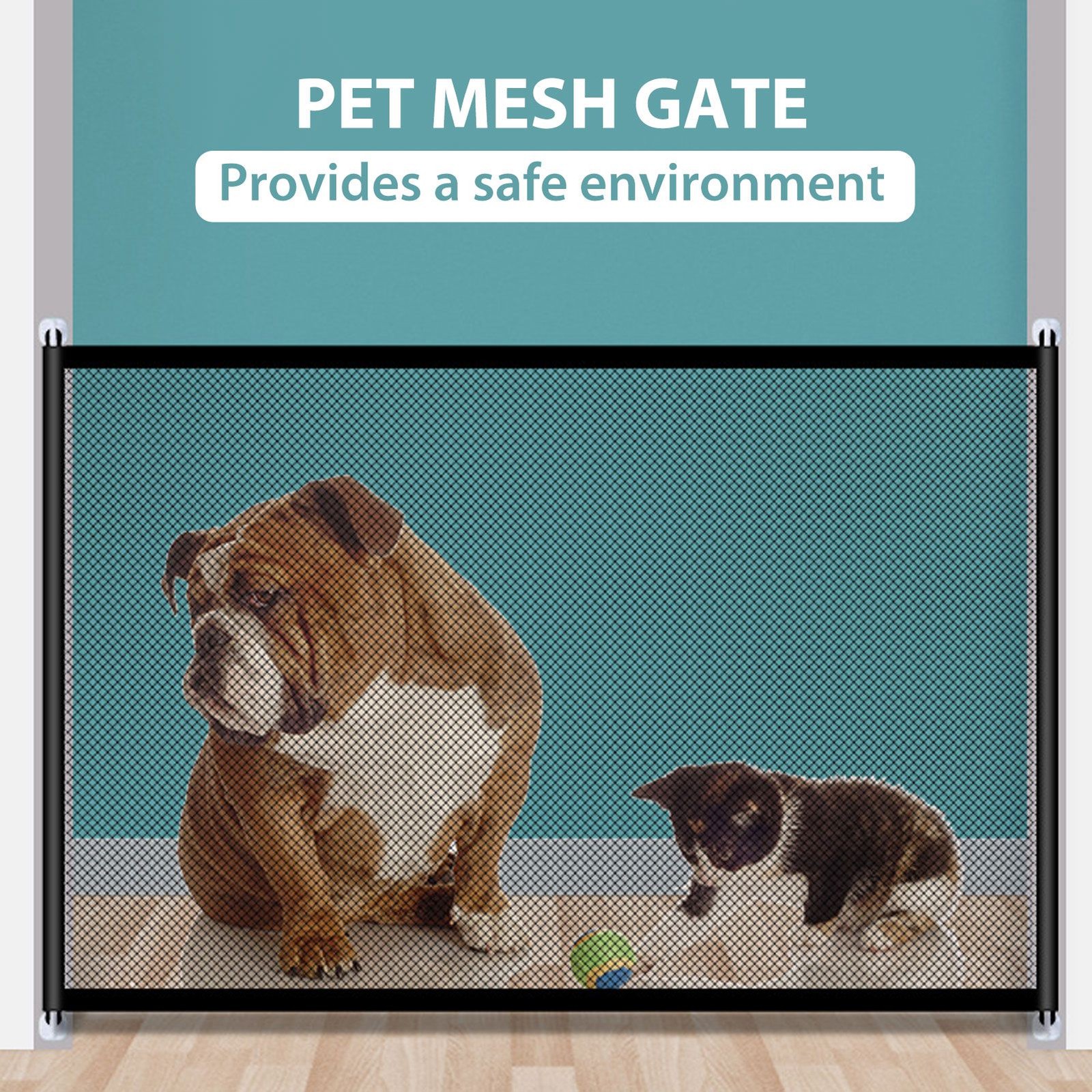 Expandable Folding Dog Mesh Gate For Doorways Stairways Recommended