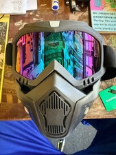 Motocykl, okulary ochronne paintballowe z maską na twarz