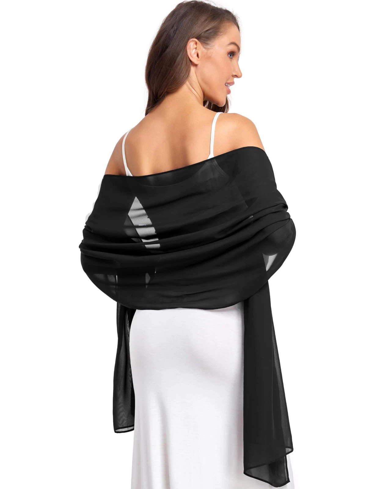 olyrjie Soft Chiffon Scarfs Shawls and Wraps for Evening Dresses Wedding Shaw...