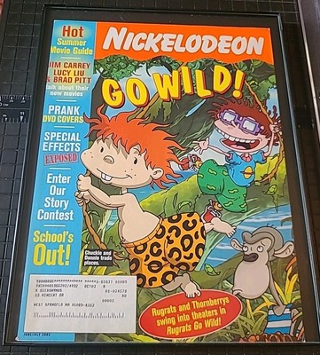Nickelodeon Mag Cover Rugrats Wild Thornberrys Print Ad 2003 Framed 8.5X11