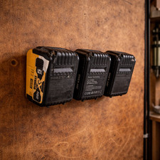 Fits Dewalt 20v Triple Battery Wall Mount Holder Yellow 1 Organizer