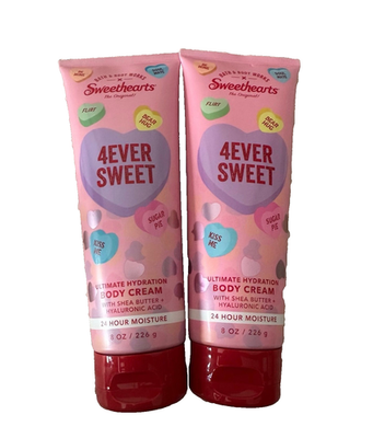 #ad LOT 2X Bath amp; Body Works 4EVER SWEET Sweethearts Ultimate Hydration Body Cream $34.99