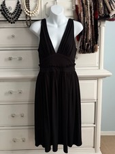 LBD London Times Black Sleeveless Empire Waist Dress Sz 8 Little Black Dress