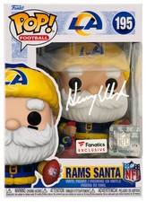 Henry Ellard Signed Los Angeles Rams SANTA Funko Pop Doll #195 - (SCHWARTZ COA)