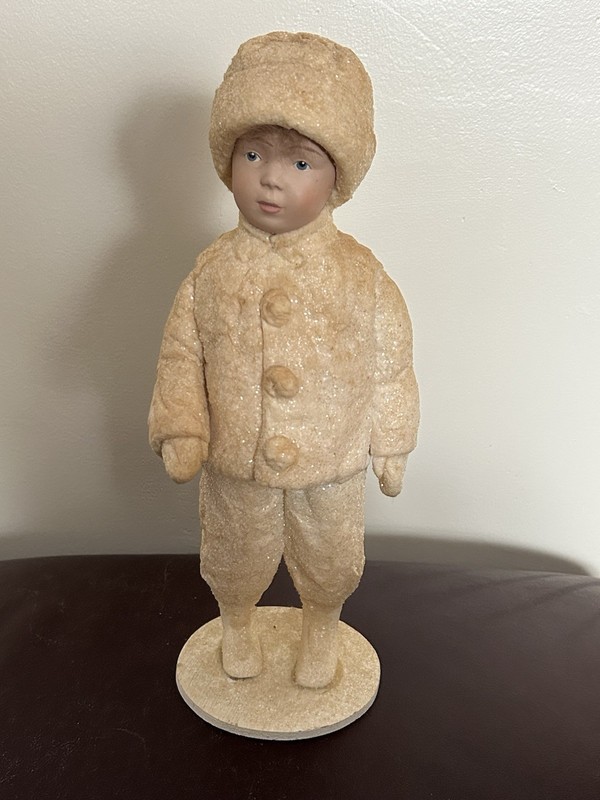 Elaine Roesle Snow Children Christmas 14” Figure - St. Nicholas Collection 1993