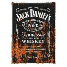 Poster Plakat Jack Daniel's Wall Decor Bild Metallschild 14 x 20 cm.