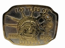 VINTAGE Statue of Liberty Metal Belt Buckle 100 Years of Liberty 1886-1986