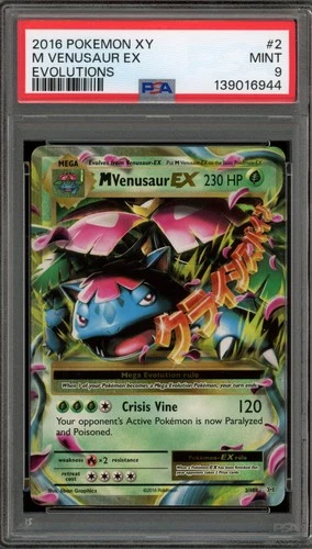 Pokemon M Venusaur EX XY Evolutions Holo Rare #2 PSA 9 Mint