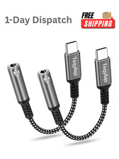 USB C to 3.5mm Headphone Jack Adapter 2 Pack Aux Dongle for iPhone Samsung