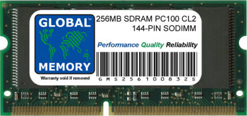 256MB PC100 100MHz 144-PIN SDRAM SODIMM MEMORY RAM FOR LAPTOPS/NOTEBOOKS - Picture 1 of 1